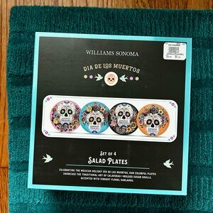 Williams Sonoma Dia De Los Muertos Salad Plates - Brand new, never used